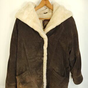 Wilson's Adventure Bound Leather Jacket Women's L Brown Button Front Distressed